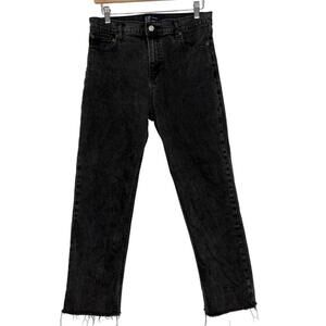 Gap Vintage Washed Black Straight Jeans Size: 30 Regular